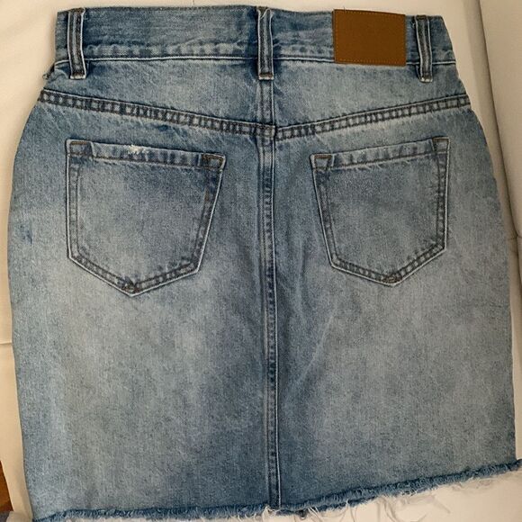 Free Heart Denim Skirt. Size Small - Picture 2 of 7